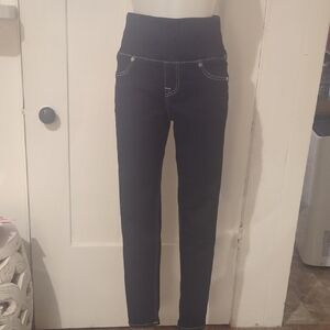 High-Waisted Black Jeans